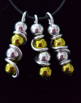 HIPPY HOPPY  DEKOPERLEN DREIFACH SILBER GELB