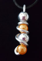 HIPPY HOPPY  WACHSPERLEN EINFACH ORANGE SILBER