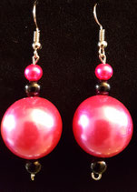 PERLEN GROSS MIT SCHWARZ PINK