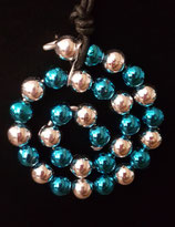 RUNDE SCHNECKE SILBER-BLAU