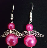 ENGEL GROSS MIT WACHSPERLEN PINK