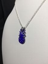 PE 100 - Pendentif "ananas" cristal bleu