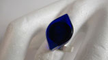 BI 131 - Bague "gouttelettes double sens" bleue