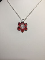 PE 119 - Pendentif fleur étoilée rouge cristal