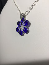 PE 118 - Pendentif fleur étoilée bleue cristal