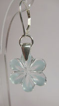 BO 121 - BOUCLES CRISTAL "fleur étoilées" bleues turquoises