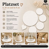 Platzset rund wollweiß