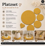 Platzset rund honiggelb