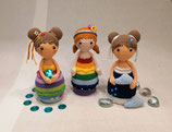 Regenbogen Mädchen und Wölkchen - Häkelanleitung