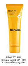 Sensilis Beauty Sun  SPF 50+ Crema Solar Facial 50 ml