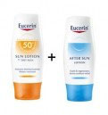 Eucerin loción Solar pieles secas SPF 50, 150 ml + After Sun 150 ml