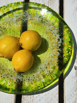 Flache runde Schale ZITRONE-LIMONE