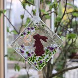 Sonnenfänger TILO violett-frühlingsgrün-weiß