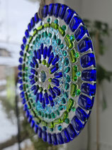 Sonnenfänger MANDALA blau-grün