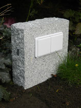 Granite block with double socket