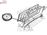 76-5206050 GAZ 69 Gummidichtung der Frontscheibe , innen.  GAS 69 windshield seal, interior.  Прокладка ветрового стекла ГАЗ 69, внутренняя.