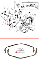 Bremsleitung vorne GAZ 21 Wolga. Brake pipe front GAZ 21 Volga. Трубка соединительная в сборе ГАЗ 21 Волга.