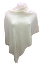 Poncho in Cashmere 100% colore "AVORIO"