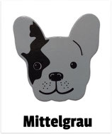 Bulldogge mittelgrau