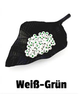 Acrylperlen Herz weiß-grün