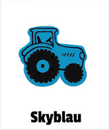 Traktor skyblau