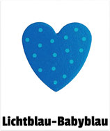 Herz gepunktet lichtblau-babyblau