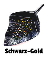 Acrylperlen Herz schwarz-gold