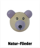 3D Bär mit Schnauze natur-flieder