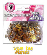 Confettis de table vive les mariés