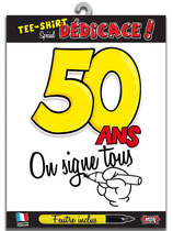 Tee-shirt dédicace "50 ans"