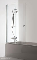 Badewannenaufsatz - eine Falttür - 110cm