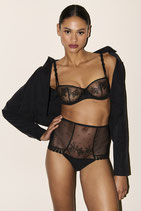 Annaelle Balconette Bh met verticale naad Zwart