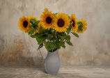 Postkarte-Sonnenblumenstrauss