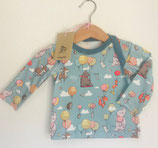 Couvert-Shirt Tiere und Luftballons rauchblau