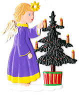 11563 - Engel schmückt Baum