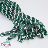 Cordón para medallas - Verde y blanco