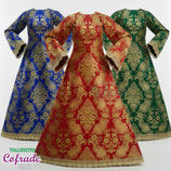 Saya brocada 04 con encaje dorado - varios colores