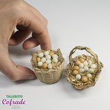Belén 4435 - Cesta con huevos mediana