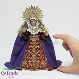 Virgen 16,5 cm - Vestida con saya relieve y toca
