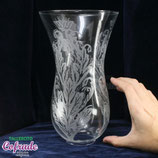 Tulipa de cristal - Sin cuello con 3 dibujos 24 cm