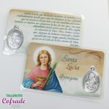 Medalla metal plastificada - Santa Lucía