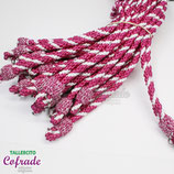 Cordón para medallas - Blanco y cardenal
