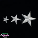 Aplique bordado 776 - Estrella plata