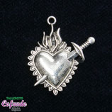 Corazón exvoto 9 plateado
