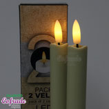 Pack 2 velas artificiales - llama led 23600