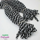 Cordón para medallas - Negro y blanco
