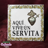 Azulejo "Aquí vive un Servita"