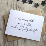 Ich wünschte wir hätten