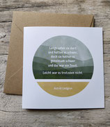 Lange saßen sie da