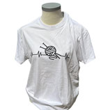 Tshirt "Herzschlag stricken" weiß (SOLs)